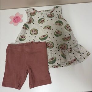 Watermelon Print Kids Matching Set